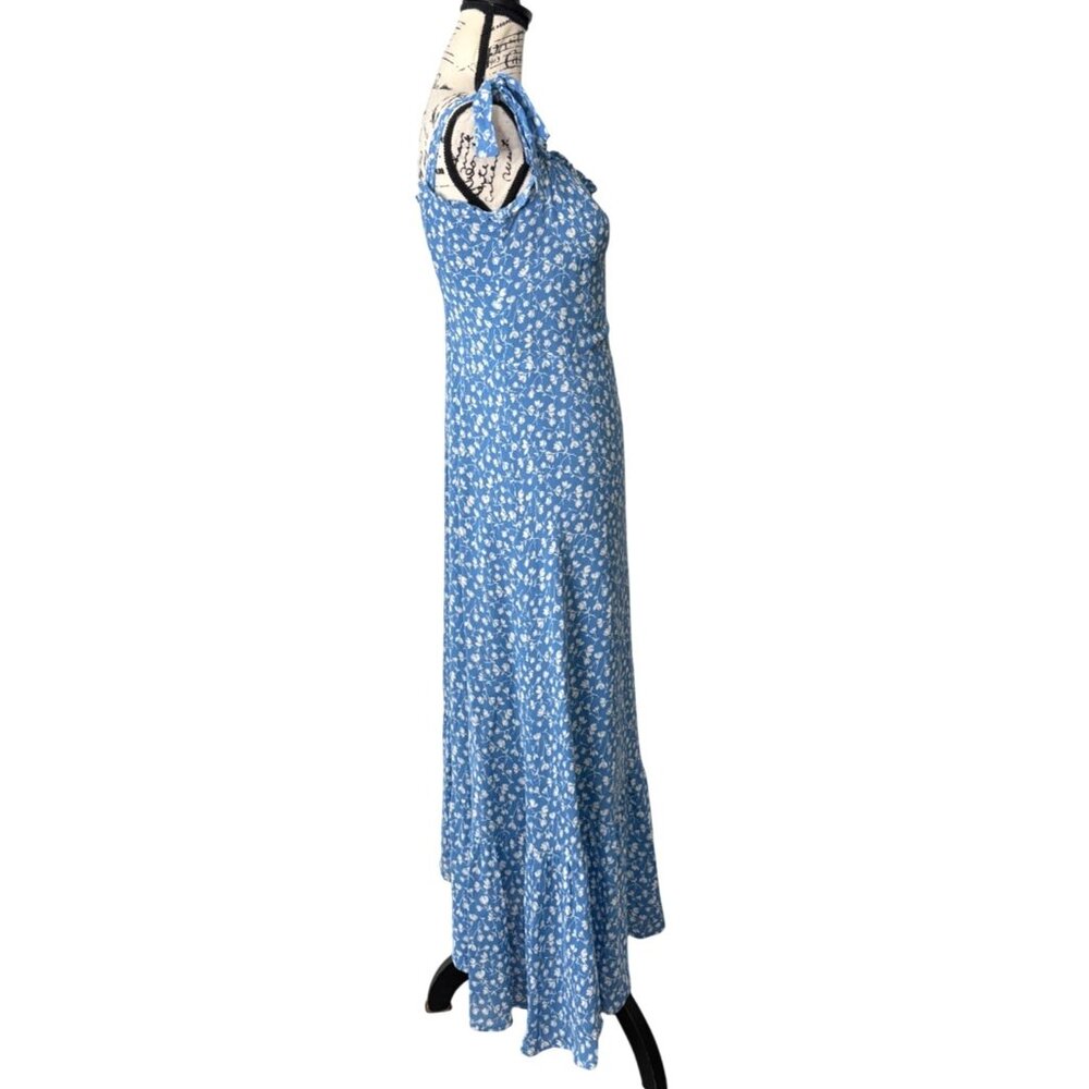 Reformation Blue Floral Midi Dress - Picture 3 of 10